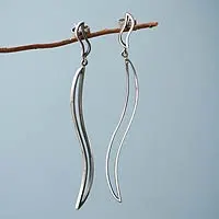 Sterling silver dangle earrings,