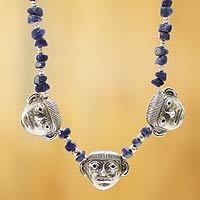 Sodalite pendant necklace,