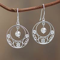 Sterling silver filigree earrings, 'Junin Glam' - Sterling Silver Filigree Earrings from Peru