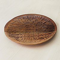 Wood serving bowl Eco Discus Peru