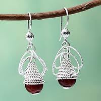 Agate dangle earrings,