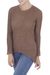 100% alpaca tunic, 'Cinnamon Dreams' - Brown 100% Alpaca Tunic Sweater from Peru (image 2b) thumbail
