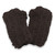 100% alpaca fingerless mitts, 'Chocolate Warmth' - Handcrafted Peruvian Brown Alpaca Fingerless Mittens (image 2b) thumbail