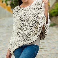 100% alpaca poncho,