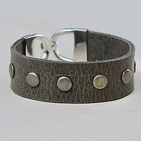 Leather wristband bracelet,