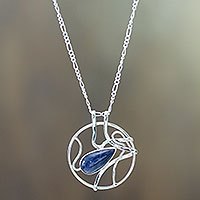 Sodalite pendant necklace,