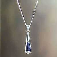 Sodalite pendant necklace,