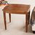 Mohena and leather accent table, 'Honey' - Artisan Crafted Hardwood and Leather Accent Table from Peru (image 2b) thumbail