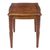 Mohena and leather accent table, 'Honey' - Artisan Crafted Hardwood and Leather Accent Table from Peru (image 2d) thumbail
