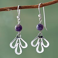Amethyst dangle earrings,