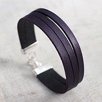 Leather wristband bracelet,