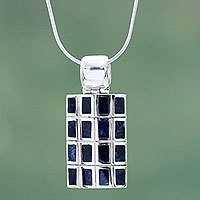Sodalite pendant necklace,