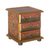 Painted glass jewelry box, 'Glorious Rose' - Artisan Crafted Painted Glass Wood Jewelry Box (image 2a) thumbail