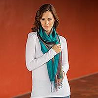 Alpaca and silk scarf,