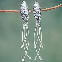 Sterling silver dangle earrings,