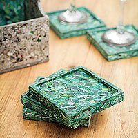 Recycled coasters,