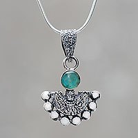 Chrysocolla pendant necklace,