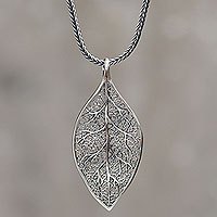 Sterling silver pendant necklace,
