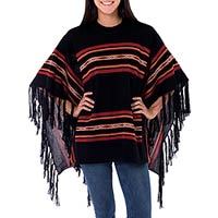 100% alpaca poncho,