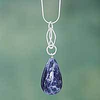 Sodalite pendant necklace,