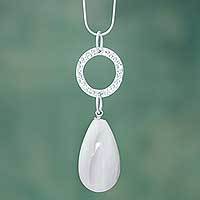 Calcite pendant necklace,