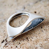 Sterling silver cocktail ring,