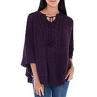 Alpaca blend poncho,