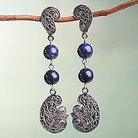 Lapis lazuli dangle earrings,