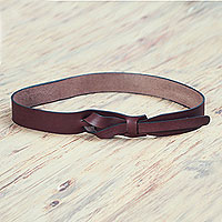 Leather belt Classical Brown Peru