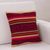 Wool cushion cover, 'Red Inca Sunset' - Wool Hand Woven Inca Patterned Cushion Cover (image 2b) thumbail