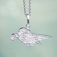 Sterling silver filigree necklace,