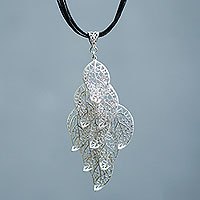 Sterling silver pendant necklace,