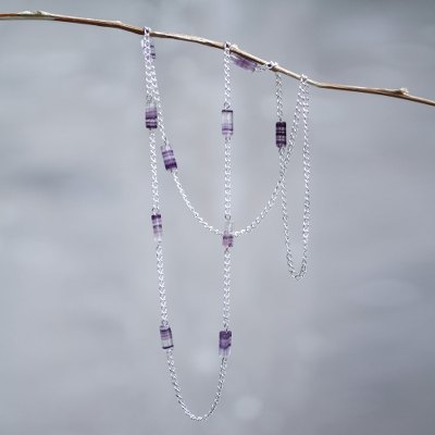 Tourmaline station necklace, Spaces
