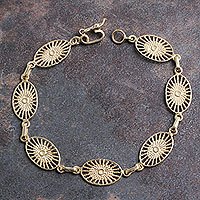 Gold vermeil link bracelet,