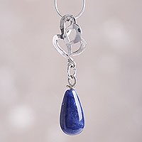 Sodalite pendant necklace,