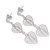 Sterling silver filigree dangle earrings, 'Three Hearts' - Handcrafted Filigree Heart Theme Silver Earrings (image 2b) thumbail