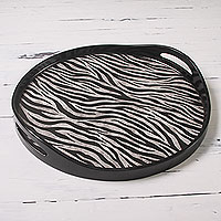 Glass tray Zebra Kingdom Peru