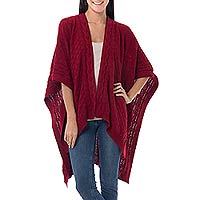 100% alpaca ruana cloak,