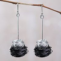 Aluminum dangle earrings,