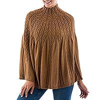 Alpaca blend poncho,