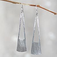 Sterling silver dangle earrings,