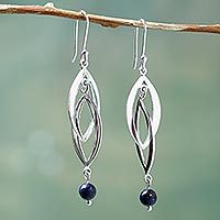 Lapis lazuli dangle earrings,