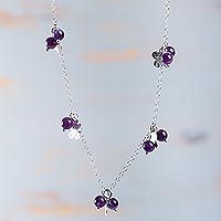 Amethyst station necklace,