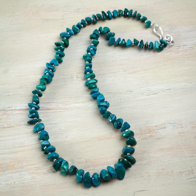 Chrysocolla beaded necklace, Perpetually Pretty