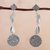 Sterling silver dangle earrings, 'Textural Dance' - Modern Andean Textured Sterling Silver Dangle Earrings thumbail
