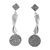 Sterling silver dangle earrings, 'Textural Dance' - Modern Andean Textured Sterling Silver Dangle Earrings (image 2a) thumbail