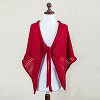 100% alpaca short cape,