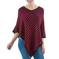 Alpaca blend poncho,