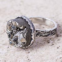 Pyrite cocktail ring,