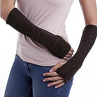 100% alpaca arm warmers,